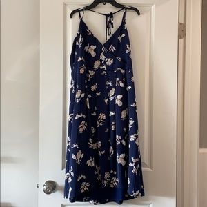 pleated blue madewell dress